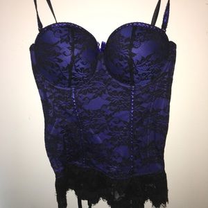 Blue and Black Lingerie